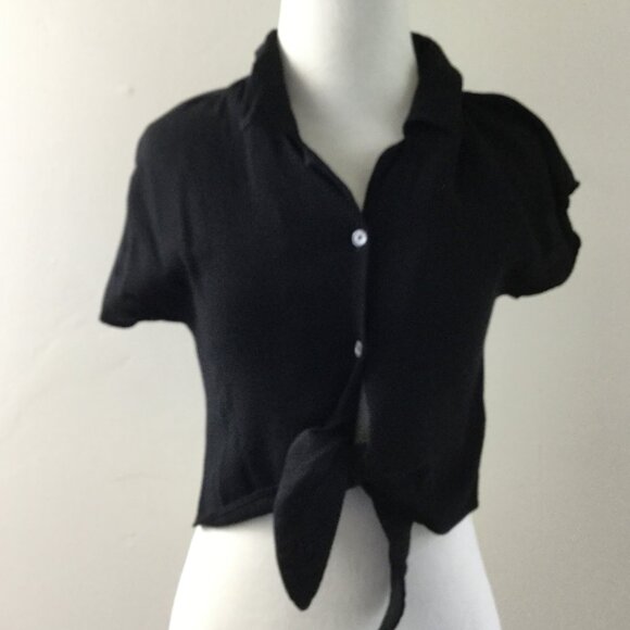 Aritzia Wilfred Free Black Blouse xxs - Picture 9 of 11